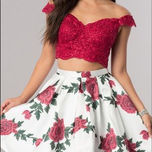 two piece homecoming dress